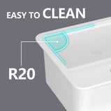 BESTGO White Kitchen Sink 33 X22 Fireclay Undermount Workstation Sink Drop In Kitchen Sink Large Deep Modern Sink with Accessaries Bottom Grid and Kitchen Sink Drain