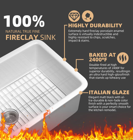 BESTGO Drop in Kitchen Sink 27 X 19 Topmount & Undermount Kitchen Sink Dual Mount White Kitchen Sink Single Bowl Fireclay Farmhouse Kitchen Sinks with Modern Accessory Kit